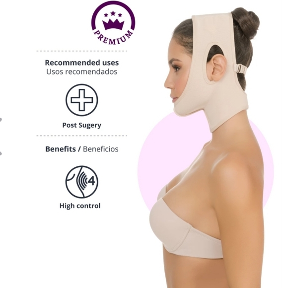 Shapewear/Women/ Trendy/Post Surgery Compression Face Wrap/Shapers/shaperwear - Picture 2 of 5